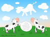 Cartoon: Wolken (small) by a-b-c tagged wetter,wolken,kumulus,cumulus,haufenwolken,stratus,zirrus,kuh,kühe,wurst,essen,fleisch