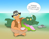 Cartoon: Zahnersatz (small) by a-b-c tagged abc,krokodil,australien,dundee,outback,dschungel,sumpf,hut,zähne,zahnersatz,gebiss,prothese,zahnlabor,gauner,betrug,witz,film,mick,hollywood,80er