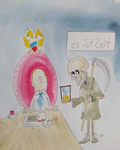 Cartoon: es ist Zeit (medium) by Bubi007 tagged ukraine,krieg