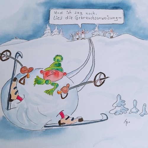 Cartoon: Winterfreuden (medium) by Bubi007 tagged wintersport