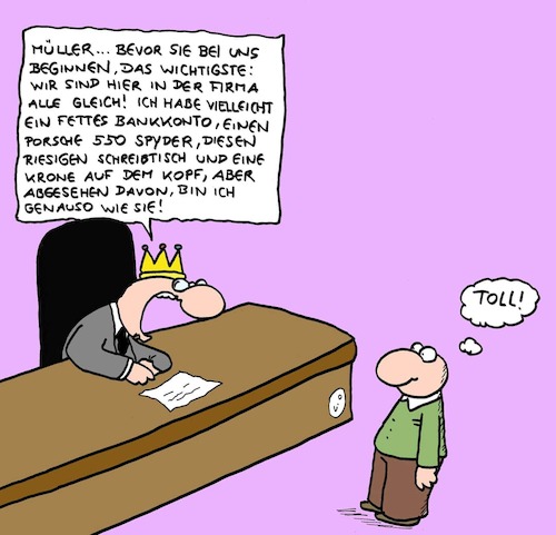 Cartoon: Jeder ist gleich (medium) by CartoonMadness tagged arbeit,chef,arbeiter