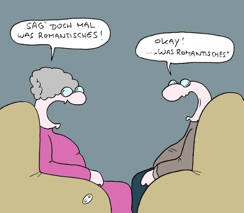 Cartoon: was Romantisches (medium) by CartoonMadness tagged ehepaar,romantik,mann,frau,sitzen