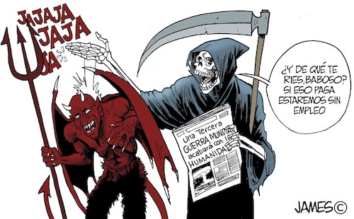 Cartoon: Algo serio (medium) by JAMEScartoons tagged diablo,muerte