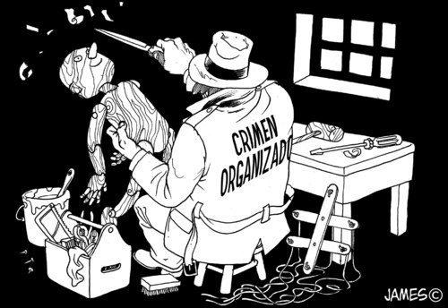 Cartoon: el candidato perfecto (medium) by JAMEScartoons tagged crimen,gepeto,titere,corrupcion,impunidad,elecciones,voto,james,jaime,mercado