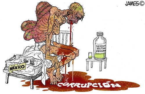 Cartoon: Medicina caducada (medium) by JAMEScartoons tagged enfermo,corrupcion,impunidad,injusticia,medicina,james,cartonista,jaime,mercado