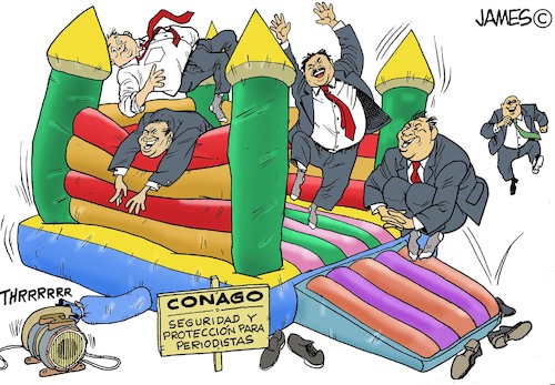 Cartoon: Reunion de interes Nacional (medium) by JAMEScartoons tagged proteccion,gobierno,reunion,nacional