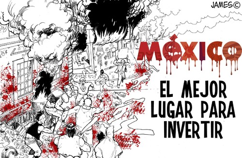 Cartoon: Tarjeta de presentacion (medium) by JAMEScartoons tagged violencia,mexico,muerte
