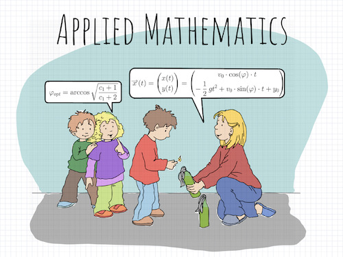 Cartoon: applied mathematics (medium) by Mistkuh tagged math2022