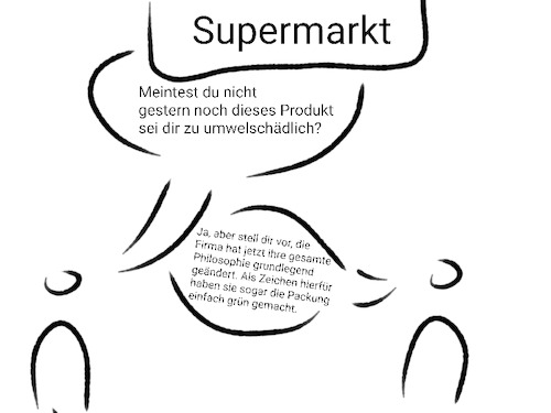 Cartoon: Umweltbewusstes Einkaufen (medium) by ApiloniusArt tagged umwelt,einkaufen,supermarkt,unweltschüdlich,umweltschutz,co2,verpackung,verbraucher,täuschung,eindruck,umweltbewusstsein,umweltbewusst,naiv