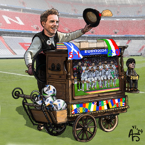 Cartoon: Deutscher Fussball Bund (medium) by Back tagged fußball,football,euro2024,deutschland