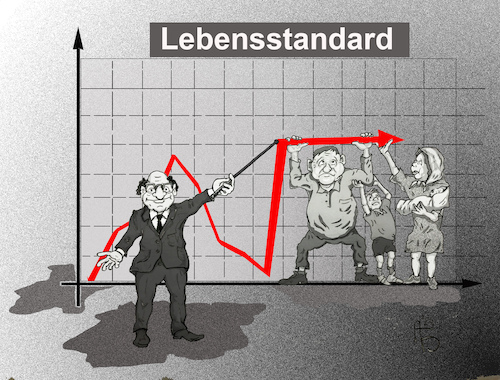 Cartoon: Zeitplan (medium) by Back tagged lebensstandard,einkommensverteilung,volkswirtschaft