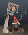 Cartoon: Die Unvermeidlichkeit der Bestra (small) by Back tagged schicksal,gericht,scharfrichter,bestrafung,unvermeidlichkeit