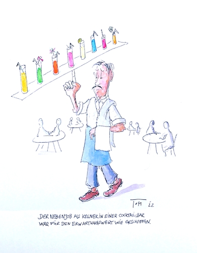 Cartoon: Mr. Expectation Value (medium) by Tomath tagged math2022