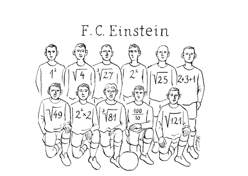 Cartoon: F.C. Einstein (medium) by Jiri_Sliva tagged math2022