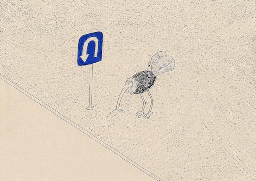 Cartoon: no title (medium) by chakhirov tagged ostrich