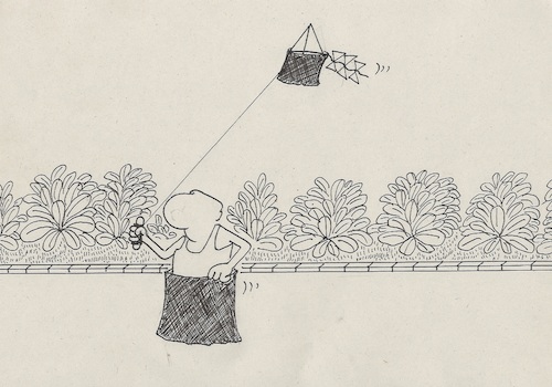 Cartoon: no title (medium) by chakhirov tagged sackrace,kite