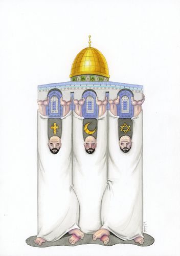 Cartoon: abutment (medium) by hamitgis tagged hamit,gis,hamitgis,jarusalem