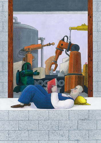 Cartoon: robotic (medium) by hamitgis tagged robot,ai,hamit,hamitgis