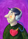Cartoon: listen (small) by hamitgis tagged hearth,listen,song,cartoon,art
