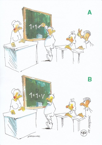 Cartoon: Mathematics lesson (medium) by Czeslaw Przezak tagged school,math2022
