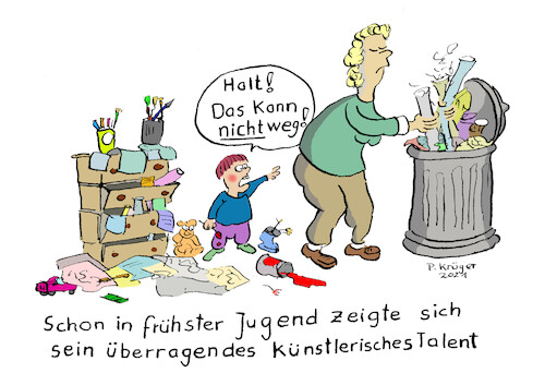 Cartoon: Künstlerisches Talent (medium) by Wackelpeter tagged kunst,talent