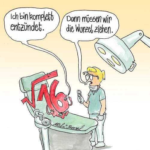 Cartoon: Wurzel ziehen (medium) by Witzvorlage tagged math2022
