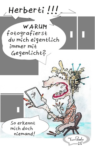 Cartoon: Altweiber (medium) by TomPauLeser tagged altweiber,fasching,karneval,kostüm,foto,handyfoto,schnappschuss,fotografieren,mit,im,gegenlicht