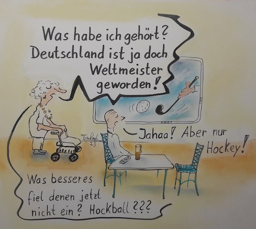 Cartoon: Hockey Weltmeister (medium) by TomPauLeser tagged hockey,rollhockey