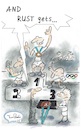 Cartoon: Rust medals (small) by TomPauLeser tagged rostolympia,olympia,return,medals,olympic,gold,silver,bronze,medal,sport,triumph