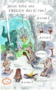 Cartoon: Wie die Osterzeit begann (small) by TomPauLeser tagged ostern,osterei,ei,ayran,höhlenmenschen,neandertaler,steinzeit,dinosaurier,vulkan