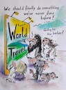 Cartoon: World Travel (small) by TomPauLeser tagged world,travel,cruise,ship,barber,hairstyle,advertising,sign