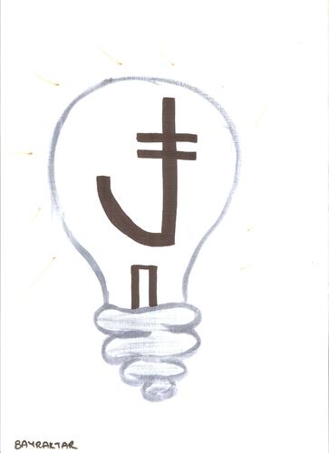 Cartoon: bulb and the symbol (medium) by Seydi Ahmet BAYRAKTAR tagged symbol,the,and,bulb