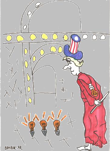 Cartoon: finishing bulb training (medium) by Seydi Ahmet BAYRAKTAR tagged finishing,bulb,training