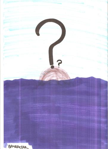 Cartoon: small island a question mark (medium) by Seydi Ahmet BAYRAKTAR tagged mark,question,island,small