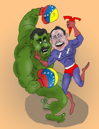 Cartoon: Clash of the Titans (medium) by Tarasenko  Valeri tagged clash,of,the,titans,musk