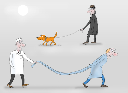 Cartoon: walk (medium) by Tarasenko  Valeri tagged walk,morning,sick,orderly