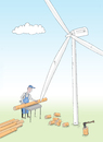 Cartoon: energy (small) by Tarasenko  Valeri tagged firewood,wind,energy