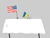 Cartoon: negotiations (small) by Tarasenko  Valeri tagged flag,usa,ukraine,world