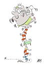 Cartoon: The colf (small) by Zaza tagged elephant