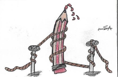 Cartoon: Bonds (medium) by sally cartoonist tagged bonds