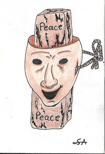 Cartoon: False peace (medium) by sally cartoonist tagged false,peace