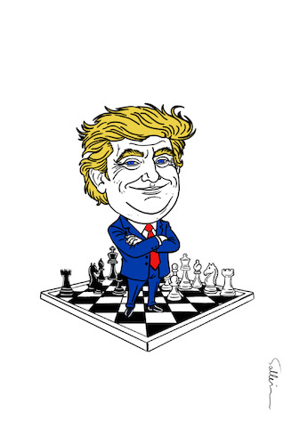 Cartoon: Trump (medium) by sally cartoonist tagged political