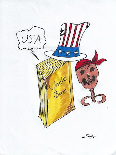 Cartoon: Uncle Sam (medium) by sally cartoonist tagged uncle,sam