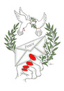Cartoon: A message of peace (small) by sally cartoonist tagged woman,message,peace,politicians,parties,democracy,conflicts,war,immigration,confederations,international,national,terrorism,security,cartoons,caricature
