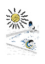 Cartoon: In the Swimming Pool (small) by sally cartoonist tagged pool,temperatures,summer,climate,weather,human,swimming,season