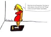 Cartoon: Gewichtskontrolle... (small) by Stümper tagged adipositas,fettleibgkeit,übergewicht,gesundheit,waage,frau
