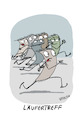 Cartoon: Läufertreff (small) by SandraNabbefeld tagged cartoon,cartoonist,humor,kurioses,lustig,absurd,laufen,läufer,teppichläufer,rennen,lauftreff,komisch,sandranabbefeld,nabbefeld