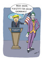 Cartoon: Trumps Joker (small) by SandraNabbefeld tagged cartoon,cartoonistin,humor,absurd,politik,aussenpolitik,washington,donaldtrump,usa,trump,minister,joker,sicherheit,ministeramt,ministerstab,schurke,superschurke,sandranabbefeld,nabbefeld,nabbefeldcartoon,cartoonlobby,rheinischehumorverwaltung