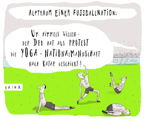 Cartoon: Fussball Boykott (medium) by ALIS BRINK tagged fussballweltmeisterschaft,katar,boykott