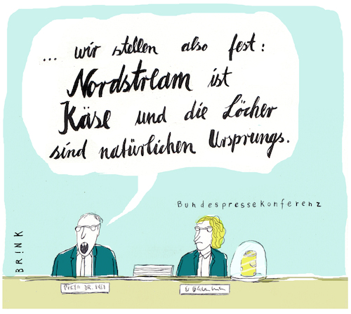 Cartoon: Nordstream hat Löcher (medium) by ALIS BRINK tagged nordstream,pipeline,gas,erdgas